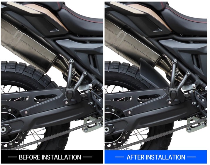 Rear fender add-on for DS625X